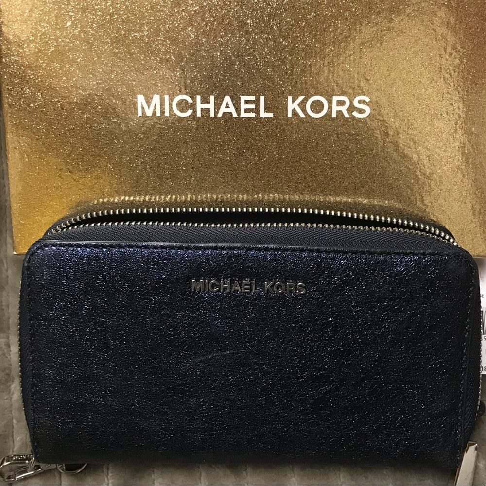 Michael Kors Metallic Blue Wallet